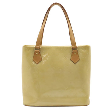 LOUIS VUITTON Monogram Vernis Houston Tote Bag Shoulder Enamel Patent Leather Beige M91004