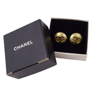 Chanel Earrings 95P Coco Mark Women's Gold