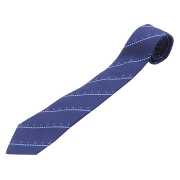 LOUIS VUITTON tie men's navy blue silk cravat