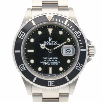 Rolex Date Submariner Oyster Perpetual Watch SS 16610 Men's