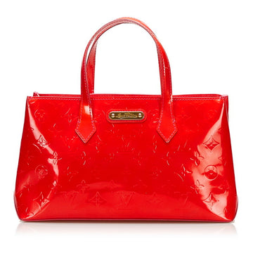 Louis Vuitton Vernis Wilshire PM Handbag M93643 Rose Pop Red Patent Leather Women's LOUIS VUITTON