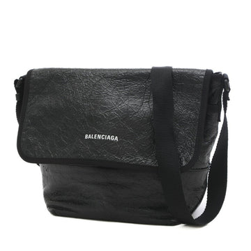 BALENCIAGA Explorer Small Messenger Shoulder Bag Leather Black 620259