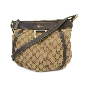 Gucci 203257 Women's GG Canvas Shoulder Bag Beige