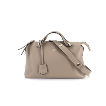 Fendi visor way medium 2way hand shoulder bag leather beige 8BL124 silver metal fittings By The Way Medium