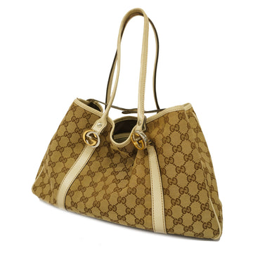 GUCCIAuth  GG Canvas Tote Bag 232957 Women's Handbag,Tote Bag Beige