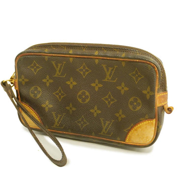 LOUIS VUITTON Clutch Bag Monogram Marly Dragonne M51827 Brown Men's