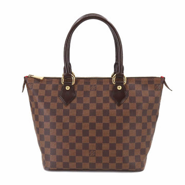 LOUIS VUITTON Damier Saleya PM Tote Bag Ebene N51183 Brown Gold Hardware