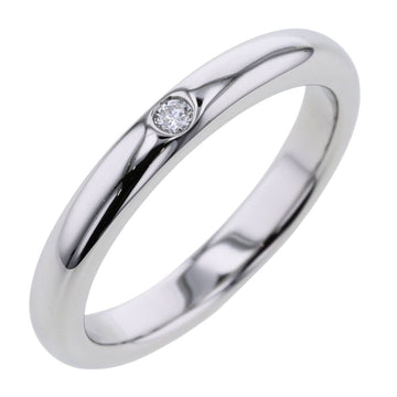 TIFFANY Ring Stacking Band 1P Width approx. 2.8mm Platinum PT950 Diamond No. 8 Women's &Co.