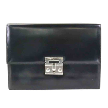 SALVATORE FERRAGAMO second bag leather black men's