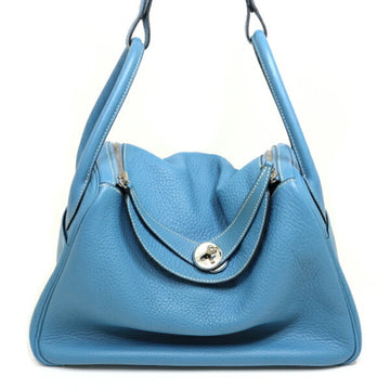 HERMES Lindy 30 Taurillon Blue Jean Silver hardware 2WAY handbag shoulder bag J stamped [2006]