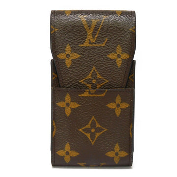 LOUIS VUITTON Cigarette Case Etuy Flap Type Tobacco Monogram Maron M63024 Men Women