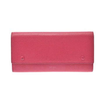 CELINE Large Flap Wallet Pink Women's Calf