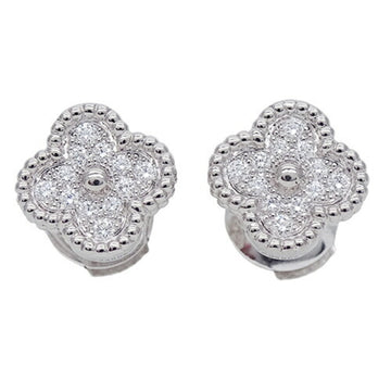 Van Cleef & Arpels VanCleef Earrings Sweet Alhambra Women's Diamond 750WG