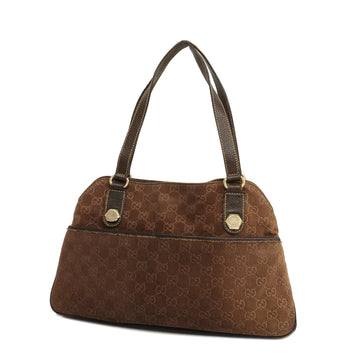 GUCCIAuth ssima Handbag 163288 Women's Suede Brown
