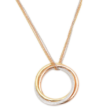 Cartier Trinity pendant necklace three color gold diamond