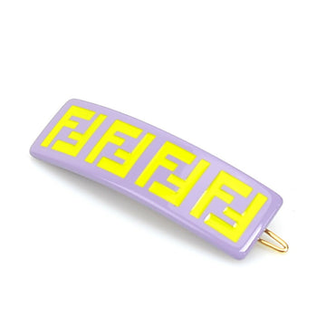 FENDI barrette hairpin plastic purple x yellow kids