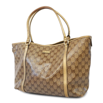 Gucci Tote Bag GG Crystal 197953 Brown/Gold Gold metal