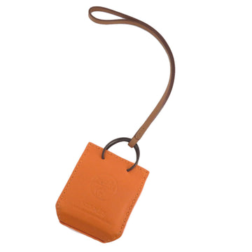 HERMES Sac Orange Keychain Anumiro Women's