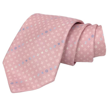 LOUIS VUITTON Tie M78027 Cravat Gradient Monogram Band 8CM Pink 100% Silk Men's