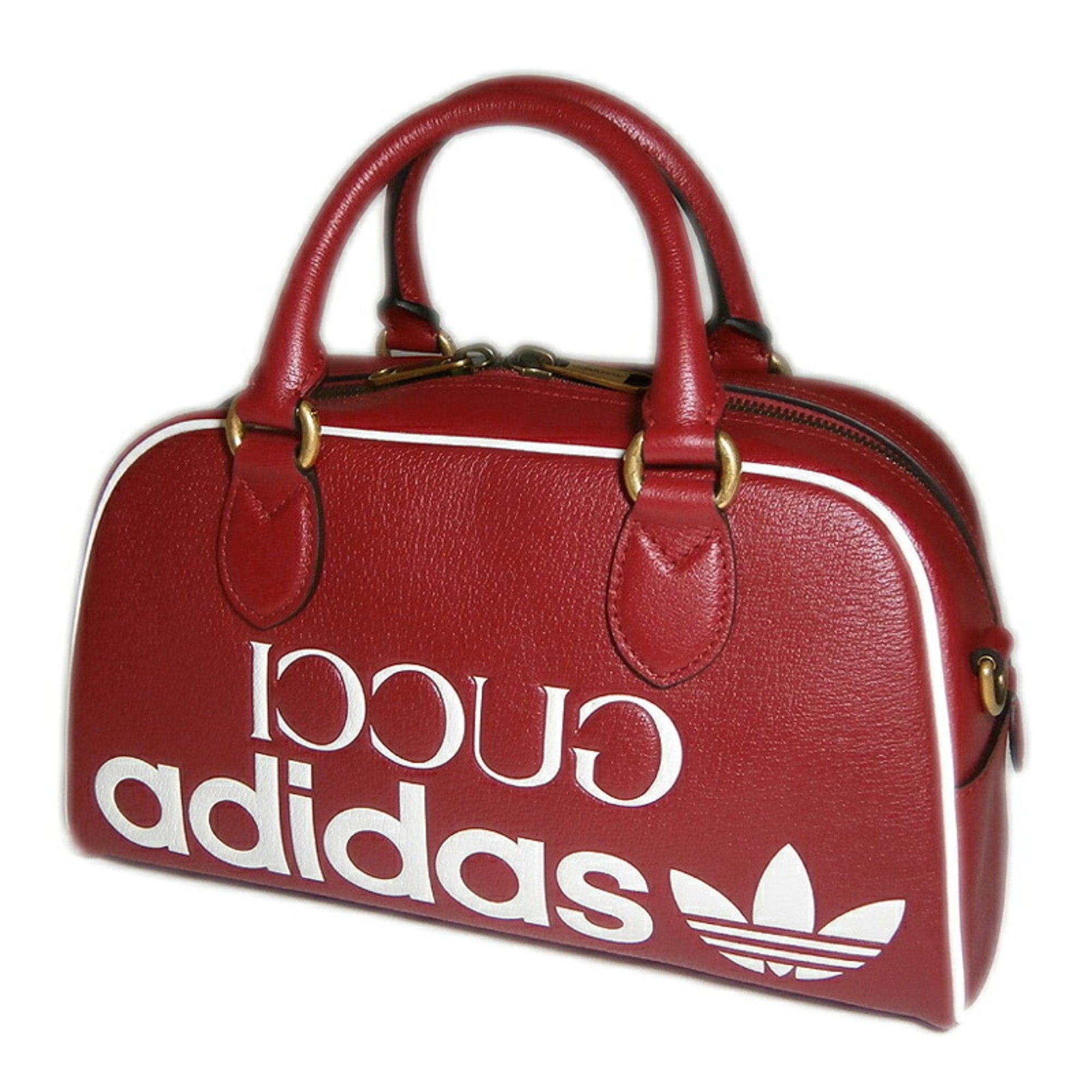 Gucci adidasxGucci Collaboration Mini Duffle Bag Boston Leather Red 70