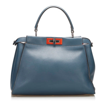 Fendi Peekaboo handbag shoulder bag 8BN290 navy leather ladies FENDI