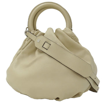 Loewe Bag Ladies Handbag Shoulder 2way Bounce Leather Beige