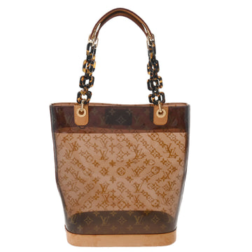 LOUIS VUITTON Monogram Vinyl Cover Amble MM Brown M92501 Women's Leather Tote Bag