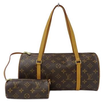 Louis Vuitton Bag Monogram Women's Handbag Papillon 30 Brown M51385 Cylindrical