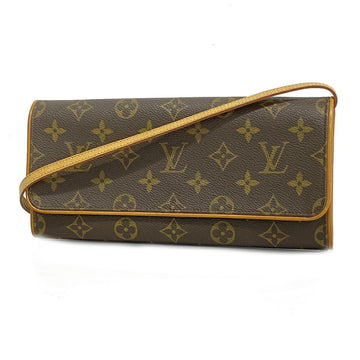 LOUIS VUITTON Shoulder Bag Monogram Pochette Twin GM M51852 Brown Ladies