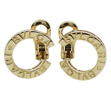 BVLGARI Earrings Women's 750YG Yellow Gold Circle Polished