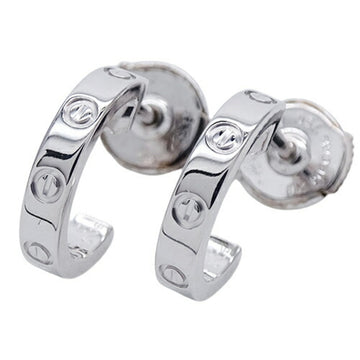 CARTIER Earrings Ladies 750WG Love White Gold Polished