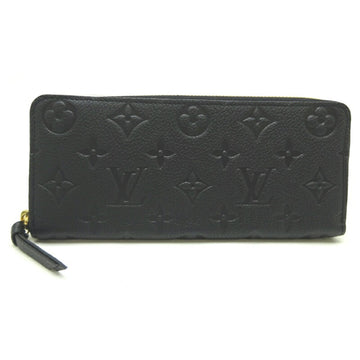 LOUIS VUITTON Portefeuil Clemence Women's Long Wallet M60171 Monogram Implant Noir [Black]