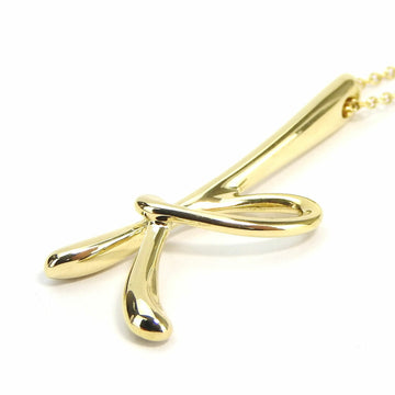 TIFFANY Necklace Pendant Letter K Elsa Peretti 750 K18 Approx. 3.0g Yellow Gold Alphabet Initial Accessories Women's  & Co. jewelry accessories necklace pendant
