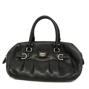 SALVATORE FERRAGAMOAuth  Gancini 2WAY Bag Women's Leather Handbag Black