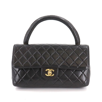 Chanel matelasse parent and child bag only hand leather black gold metal fittings vintage Matelasse Hand Bag