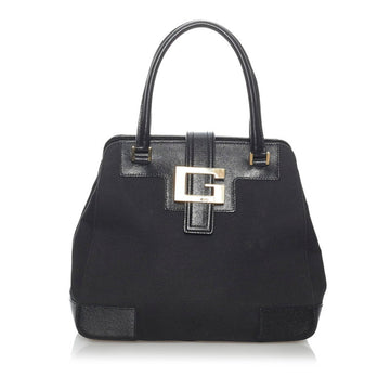 Gucci Handbag 002 1113 Black Canvas Leather Ladies