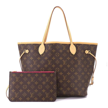 LOUIS VUITTON Monogram Neverfull MM Tote Bag Brown Pivoine M41178