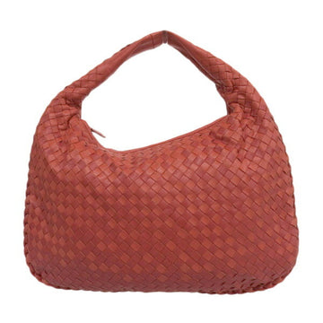 Bottega Veneta Intrecciato leather one-shoulder bag red