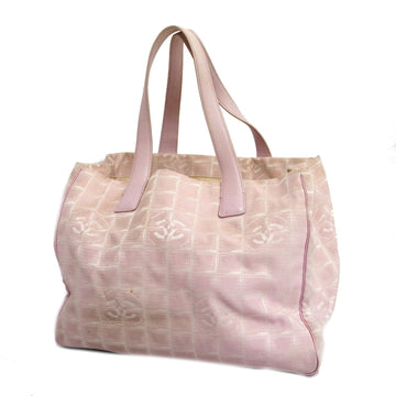 CHANELAuth  New Travel Line Women's Nylon Canvas Tote Bag Pink