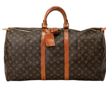 LOUIS VUITTON Travel Bag Monogram Keepall 55 M41424  Brown Boston LV