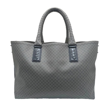 BOTTEGA VENETA Marco Polo Intreccio Jet PVC Tote Bag Gray 222498 Women's Men's