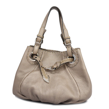 FENDIAuth  Selleria Tote Bag Women's Leather Grayish