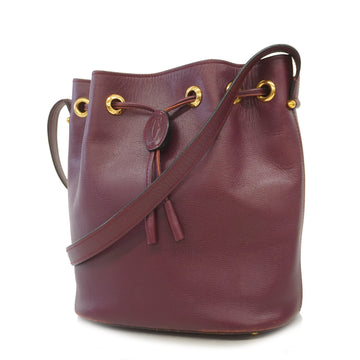 Cartier Shoulder Bag Must Leather Bordeaux Gold metal