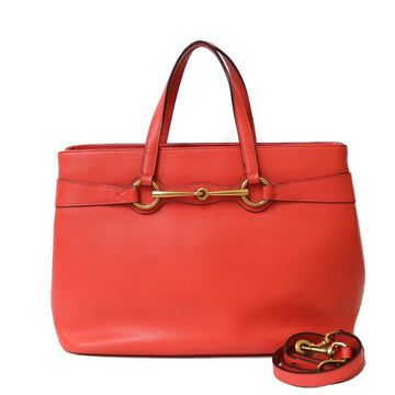 Gucci Shoulder Bag Red Ladies Leather