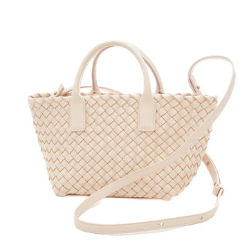 BOTTEGA VENETA Intrecciato Mini Cava 2Way Bag Lambskin Macaron 709464