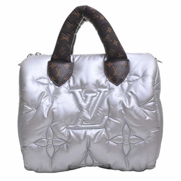 LOUIS VUITTON Monogram Renylon Speedy Bandouliere 25 Handbag M20973 Silver Women's