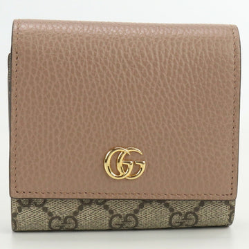 GUCCI Double G GG Marmont 598587 17WAG 5788 Bifold Wallet with Coin Purse Supreme Women's