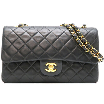 CHANEL Matelasse 25 Chain Shoulder Bag Women's AO1112 Lambskin Black x