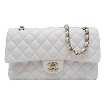 CHANEL Classic Flap Bag Shoulder White SG Hardware Caviar Skin Women's Men's