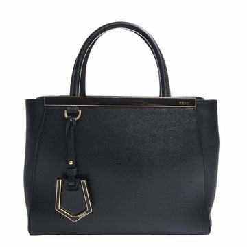 FENDI Leather Petit Toujour Handbag Black Ladies